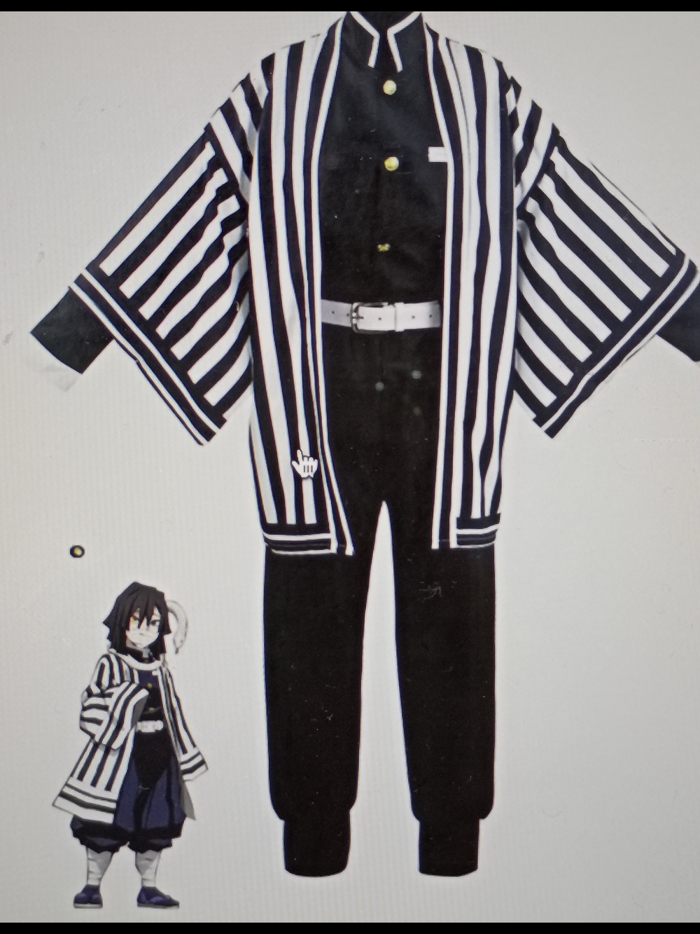Demon Slayer Iguro Obanai Cosplay Costume Outfit  Halloween Size XL